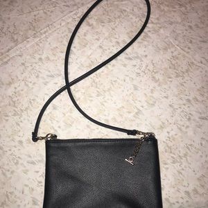 Black leather simple cross body